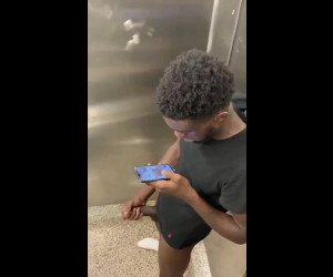 black twink caught cumming