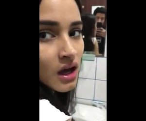 sexy amateur fucked in school bathroom
