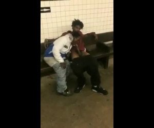 homeless dude was giving head in the subway