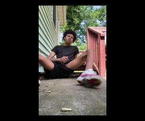 jerking off outdoors