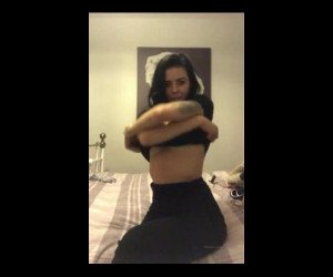 stripping down in bedroom