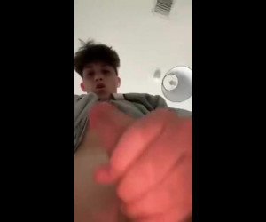 jerking cumming looking down