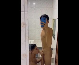bathroom gay amateur blowjob