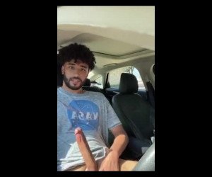 cumming in the car