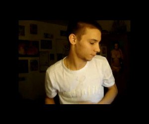 uni boy on webcam